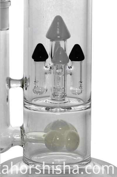 4 Tower Showerheads Hookah Glass Water Pipe for Smoking (ES-GB-453)